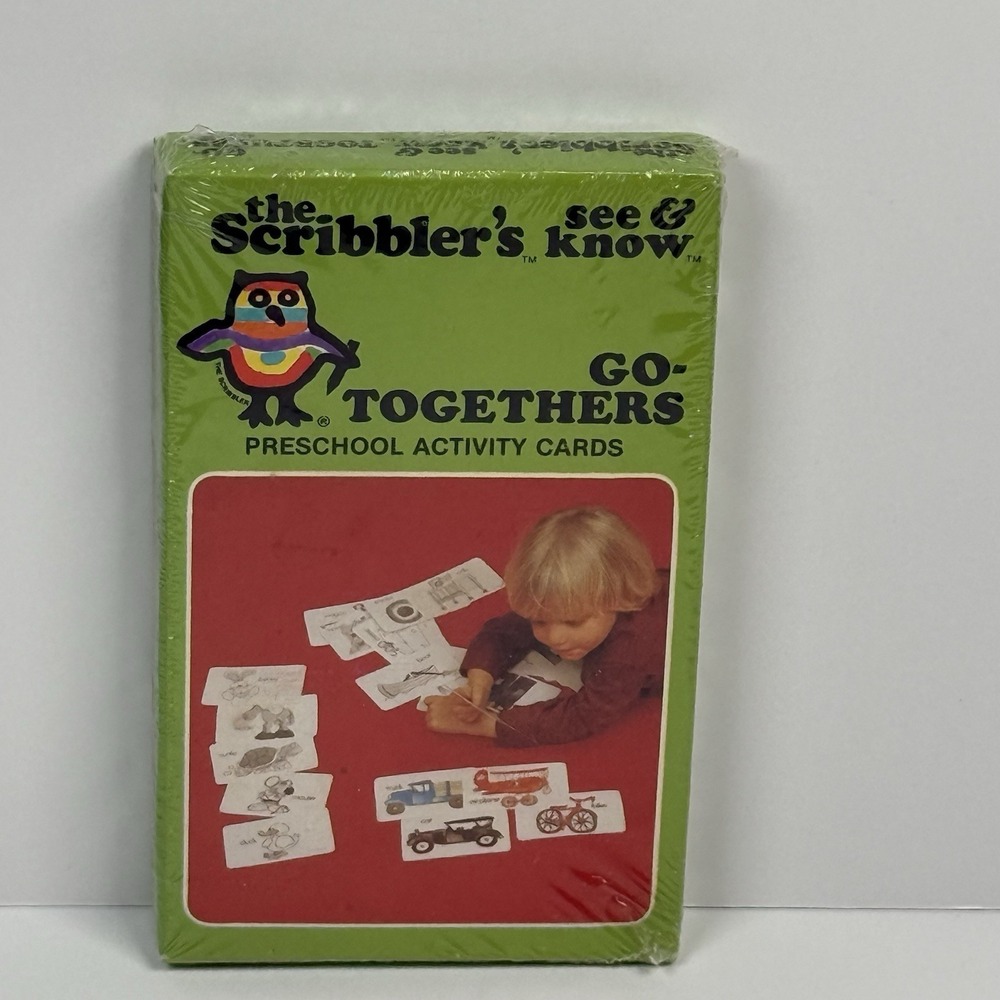 VTG 1981 The Scribbler's Preschool Activity Cards See & Know Go-Togethers NEW